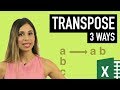 3 Ways to Transpose Excel Data (Rotate data from Vertical to Horizontal or Vice Versa)