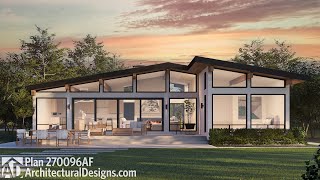 Mid-Century Modern Virtual Walkthrough Tour! - House Plan 270096AF