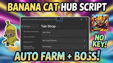 🍌 New BANANA CAT HUB Script – NO KEY! Auto Farm + Quest + Boss + More