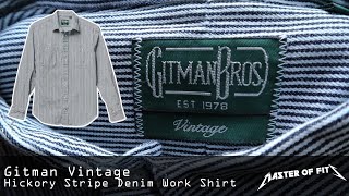 Gitman Vintage - Hickory Stripe Denim Work Shirt