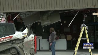 Truck crashes into Anchorage Pel'Meni restaurant