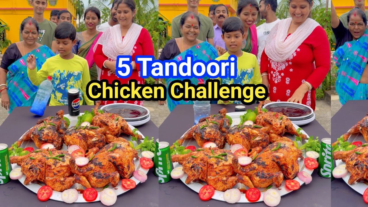 5 Full Tandoori chicken Challenge || Sumis Simple Life Challenge