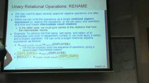 CH6 (Part1) Relational Algebra and Relational Calculus