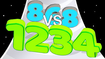 Digit Run 3D VS Digit Crusher: Level Up Number Games (Max Level)