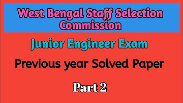 WBPSC Junior Engineer Exam Solved Paper || Part 2|| Mechanical Engineering