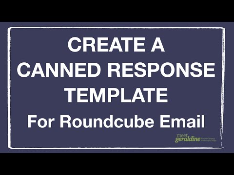 Create a Canned Response Template in Roundcube Email