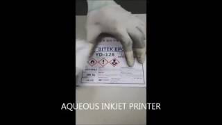 BS 5609 printer Valloy any-002 prints GHS label (Including durability test of GHS label)