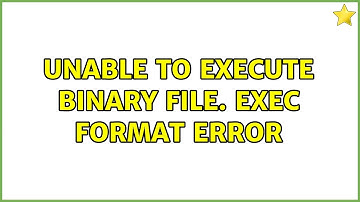 Unable to execute binary file. Exec format error (2 Solutions!!)