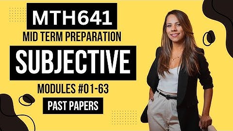 MTH641 | MID TERM PREPARATION | MOST REPEATED QUESTIONS|FALL