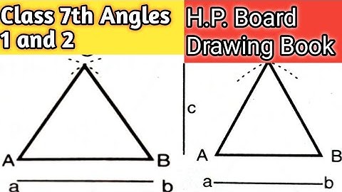 || Class 7th Angles 1 and 2 H.P.Board Drawing Book # H.P. Board Class 7th Angles