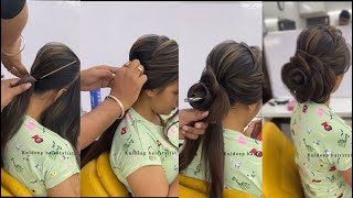 Rose hairstyle || rose bun || hairstyle tutorial || kuldeep hairstylist || delhi || class 8527622812 screenshot 4