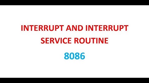 INTERRUPT AND INTERRUPT SERVICE ROUTINE
