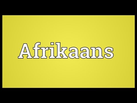 Afrikaans Meaning