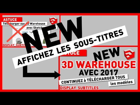 ASTUCE 3D WAREHOUSE  - Importer - Télécharger Exporter des Modèles avec SKETCHUP 2017 - Tuto Gratuit