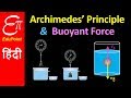 ARCHIMEDES' PRINCIPLE or LAW of FLOATATION and BUOYANT FORCE | in HINDI