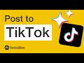 Posting to tiktok via socialbee  socialbeeio