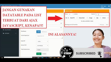 Jangan gunakan datatables pada list terbuat dari ajax javascript, kenapa?!