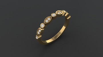 ||Making of Half Eternity Band in Matrix9 ||Cad Modeling ||Cad Designing ||Engagement Ring