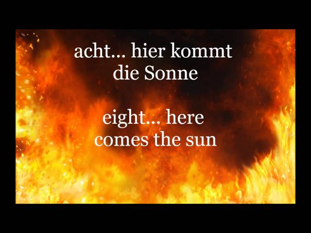 Rammstein - Sonne (Lyrics in German with English subtitles) class=