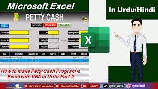 How to make a simple petty cash software in Excel VBA | |With transaction Report || Part-2 in Urdu