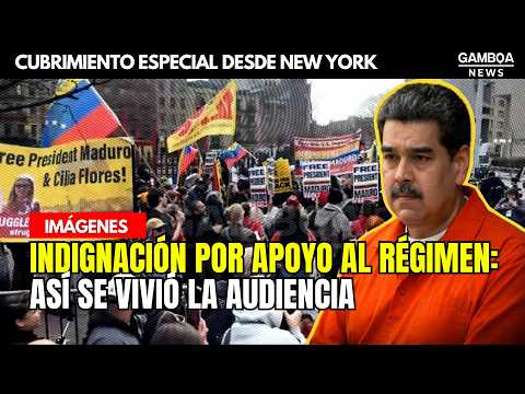 IMAGES: This is how Nicolás Maduro's hearing was experienced outside the Federal Court in NY