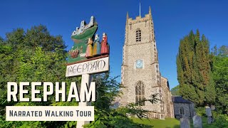 REEPHAM, Norfolk | 4K Narrated Walking Tour | Let's Walk 2023
