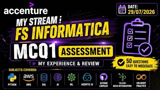 Accenture Stream Training MCQ1 Assessment 2026 | My Real Experience | Topics Asked | FS Informatica