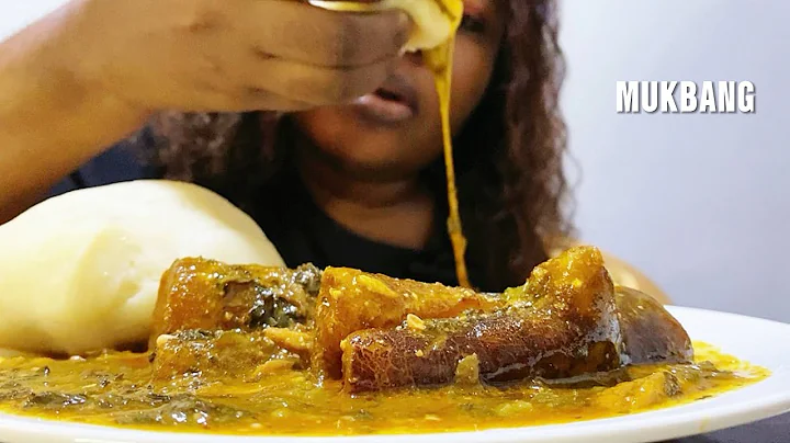 Authentic Nigerian Food ASMR Mukbang: Ogbono Soup & Fufu Experience
