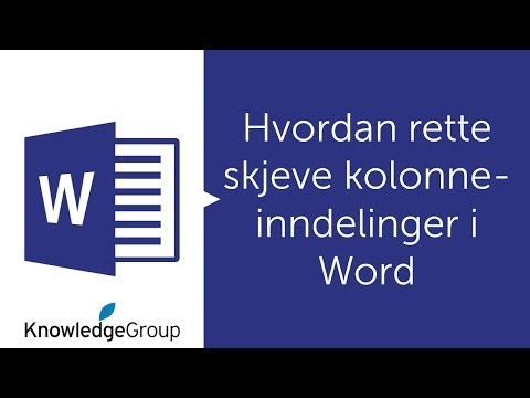 Video: Hvordan flytter jeg til næste kolonne i Word?