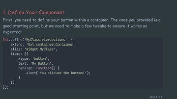 How to Create a Container Panel for Buttons in ExtJS