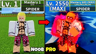 Beating Blox Fruits as Doflamingo! Lvl 0 to Max Lvl Full Human v4 Awakening Noob to Pro Blox Fruits!