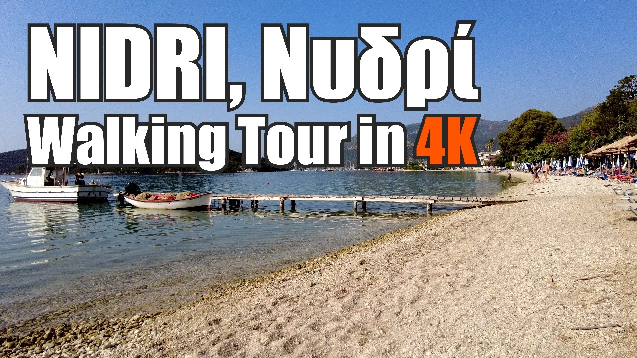 Lefkada, Greece | NIDRI - Walking Tour - Beaches, Port & Main Street