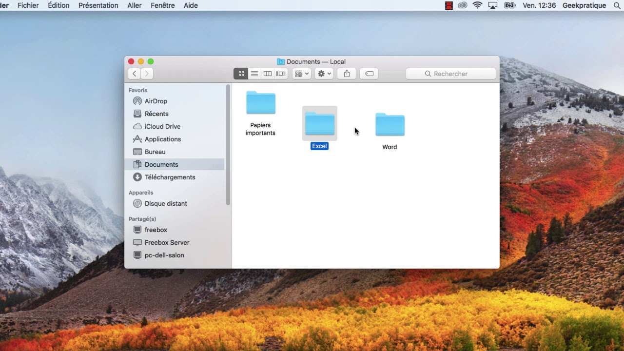 Organiser les fichiers dans des dossiers sur Mac - Assistance Apple (SN)