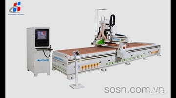 Máy Phay Khoan CNC NESTING 9 Mũi Có Truc Cưa 2 Bàn Làm Việc 1325 9 | Thay Dao Tự Động