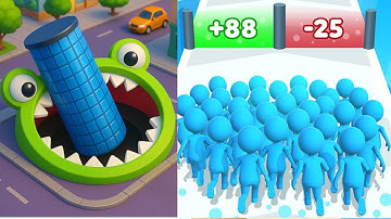 Hole.io vs Count Masters  - MAX LEVEL Gameplay Walkthrough (Android,iOS) NEW UPDATE