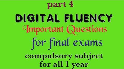Digital Fluency important questions for exam Module 1and Module 2 part 4 @eedjoin