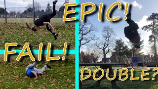 NOOBS DO INSANE FLIPS ON GRASS!!! (FAIL)