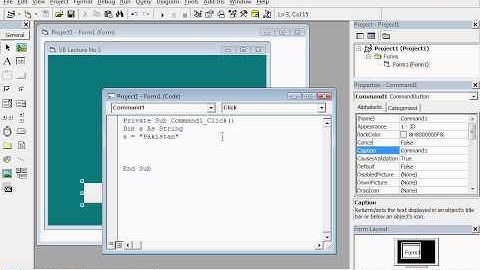Microsoft Visual Basic 6.0 - Tutorials (Urdu) - Part 05 - String Variable