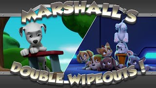 Marshall's Double Wipeouts! (Season 7 - Moto Pups 'Twisty Top Mesa' and 'Sneezy Chase')
