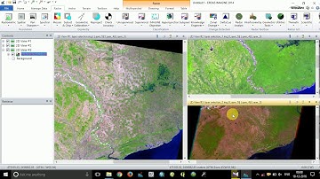 NDVI CON ERDAS 2014  DE IMAGENES RAPIDEYE SPOT5 y LANDSAT 8 OLI