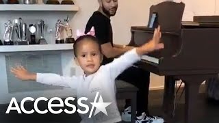 John Legend’s Kids Luna \& Miles Perform as He Sings