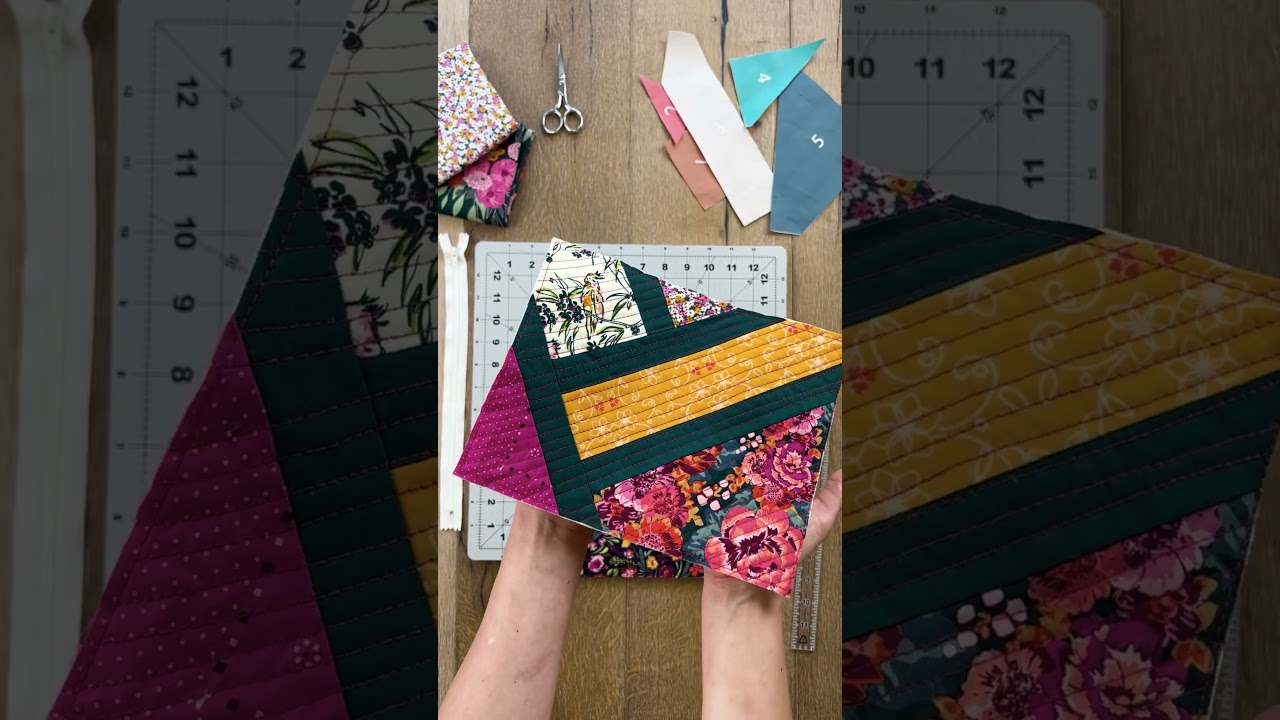 Simple Patchwork Clutch Tutorial #zipperpouch