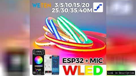 WLED Controller ESP32 RGBIC COB LED Strip Light Tape Kit Sound Reactive Music Sync Work with Alexa 2