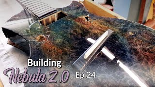 Ep 24 - Make a Modern Multi-Scale Electro Acoustic Guitar - Custom Bridge & Pickup Cavities, Oh My