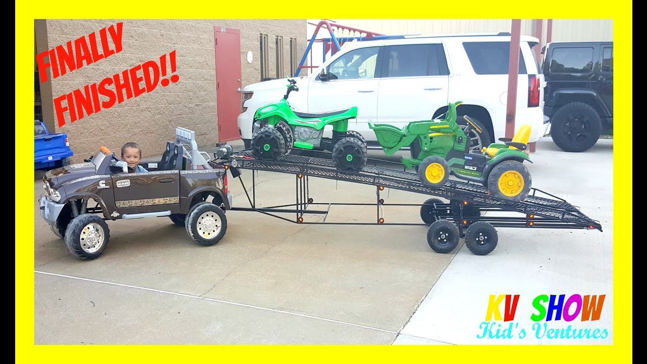 kids ride on truck and trailer