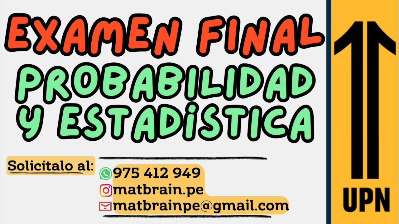Examen De Probabilidad Y Estadistica Resuelto www.youtube.com