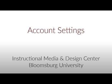 BOLT Students Account Settings