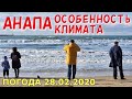 #АНАПА. ПОГОДА 28.02.2020. ОСОБЕННОСТЬ КЛИМАТА. ЦЕНТРАЛЬНЫЙ ПЛЯЖ. Театральная площадь. Шторм на море