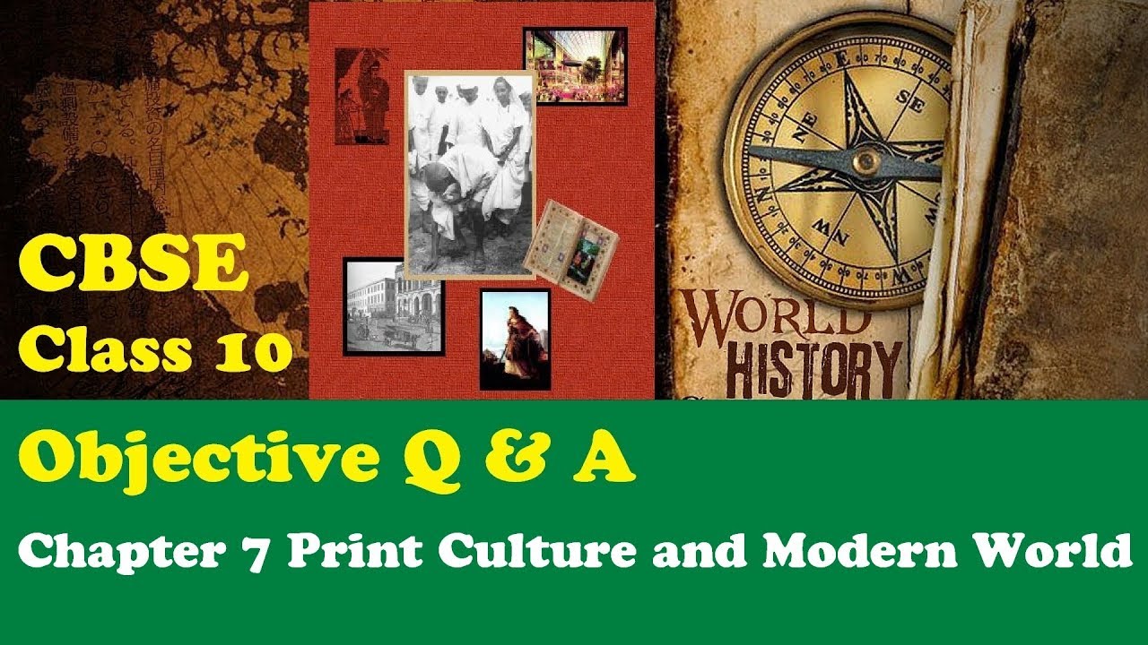 CBSE Class 10 History objective MCQs question answer Chapter 7 Print