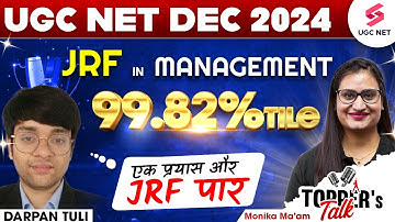 JRF Interview By Darpan Tuli🔥 | UGC NET/JRF Management Topper Interview With Monika Mam
